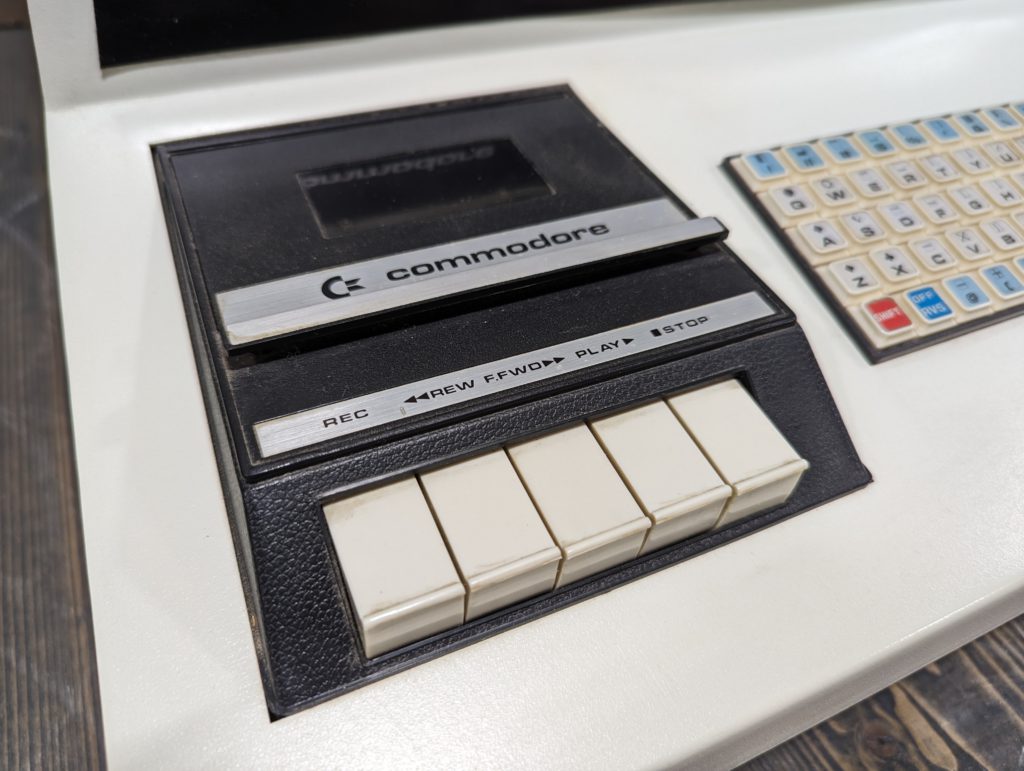 Close-up of Commodore Pet 2001-8 Cassette Recorder.