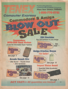 1994 TENEX Commodore & Amiga Blow Out Sale Catalog